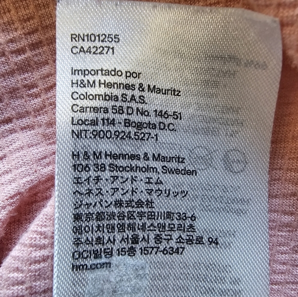 H&M Off-Shoulder Dusty Pink Cropped Blouse - Picture 12 of 14